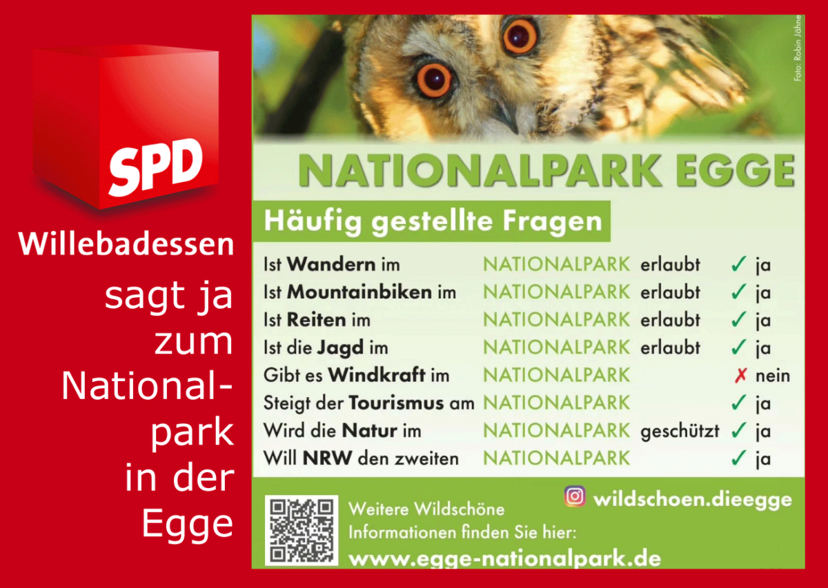 SPD Willebadessen sagt ja zum Nationalpark in der Egge